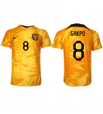 Maillot de foot Pays-Bas Cody Gakpo #8 Domicile Monde 2022 Manches Courte